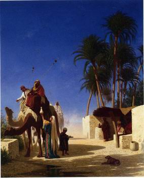 Arab or Arabic people and life. Orientalism oil paintings  411